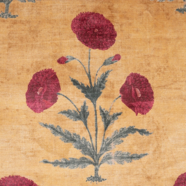 V&A Threads of India Opulent Velvets - Regal Poppy: Gold