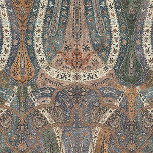 Spill Resistant V&A Paisley Splendour: Steel