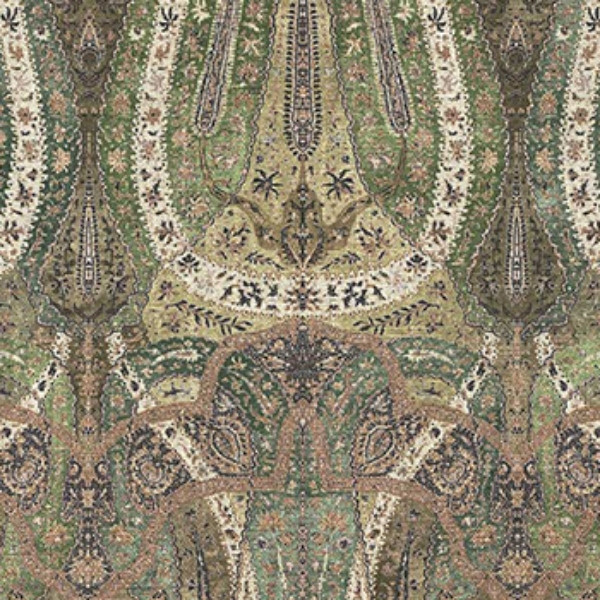 Spill Resistant V&A Paisley Splendour: Seafoam