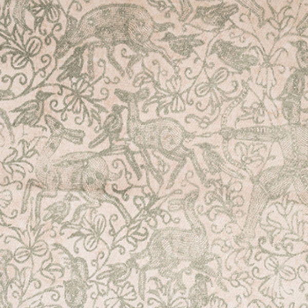 V&A Threads of India Opulent Velvets - Forest Creatures: Spring Green