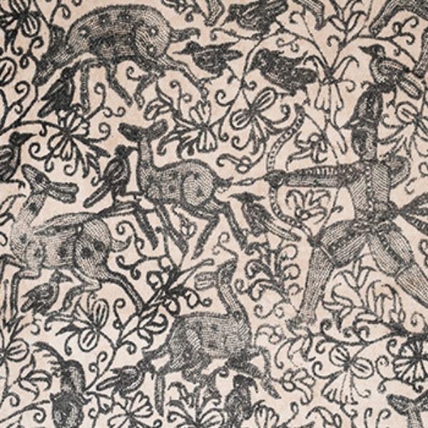 V&A Threads of India Opulent Velvets - Forest Creatures: Pitch