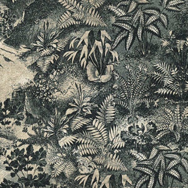 RHS Botanicals on Velvet - Ferns Toile: Spruce