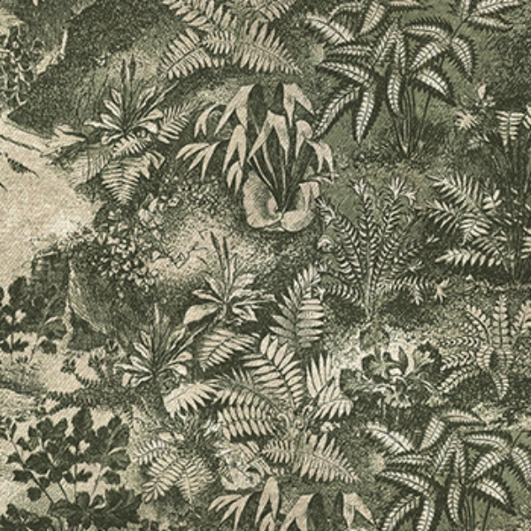 RHS Botanicals on Velvet - Ferns Toile: Forest