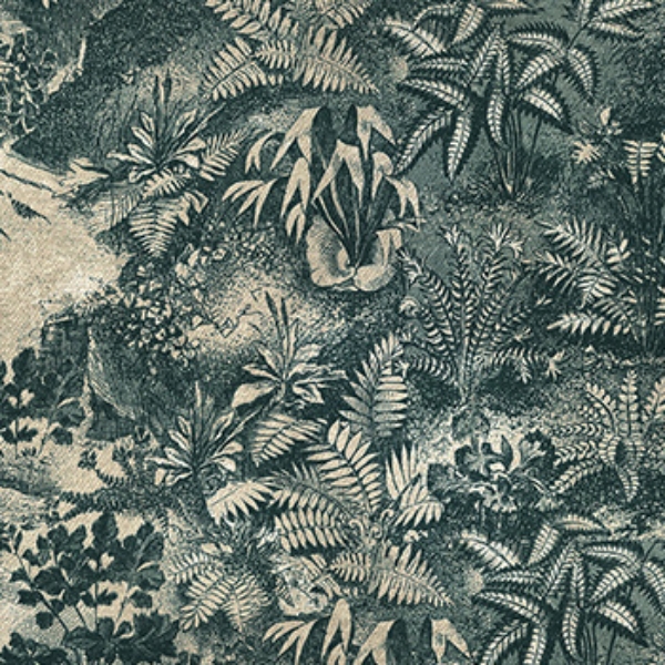 RHS Botanicals on Velvet - Ferns Toile: Emerald
