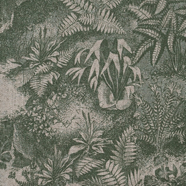 Spill Resistant RHS Ferns Toile: Spring Green