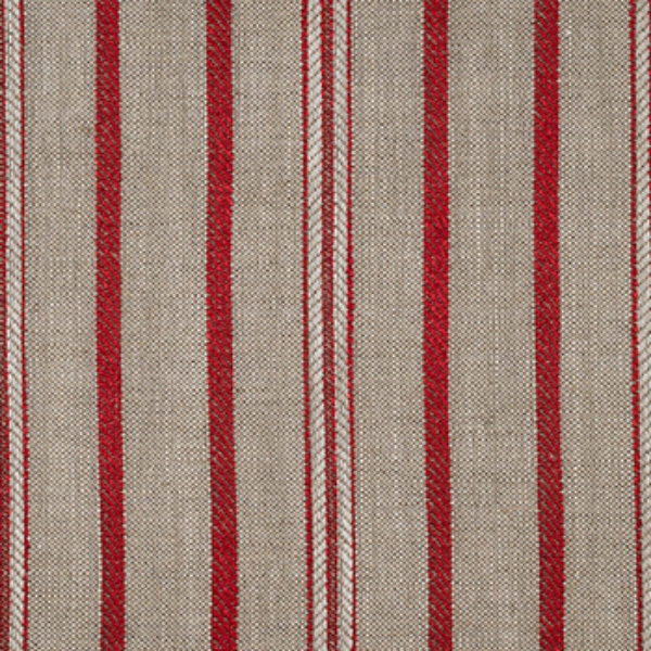 Carthorpe Woven Linen Stripe: Red
