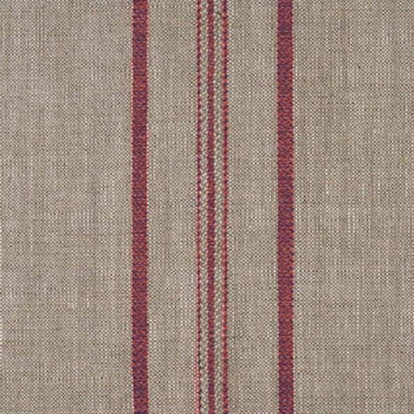 Askrigg Woven Linen Stripe: Red