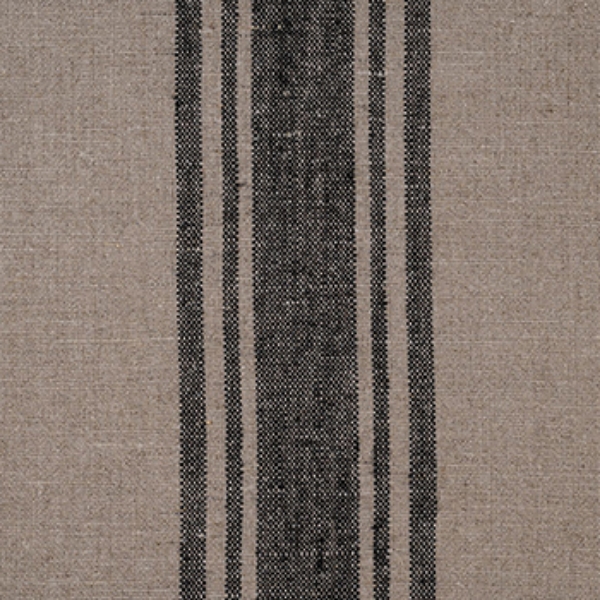 Flemish Stripe Linen: Black