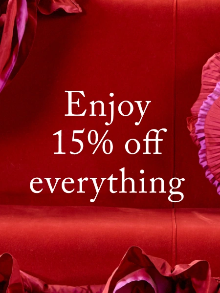 Enjoy 15% off all made-to-order furniture.