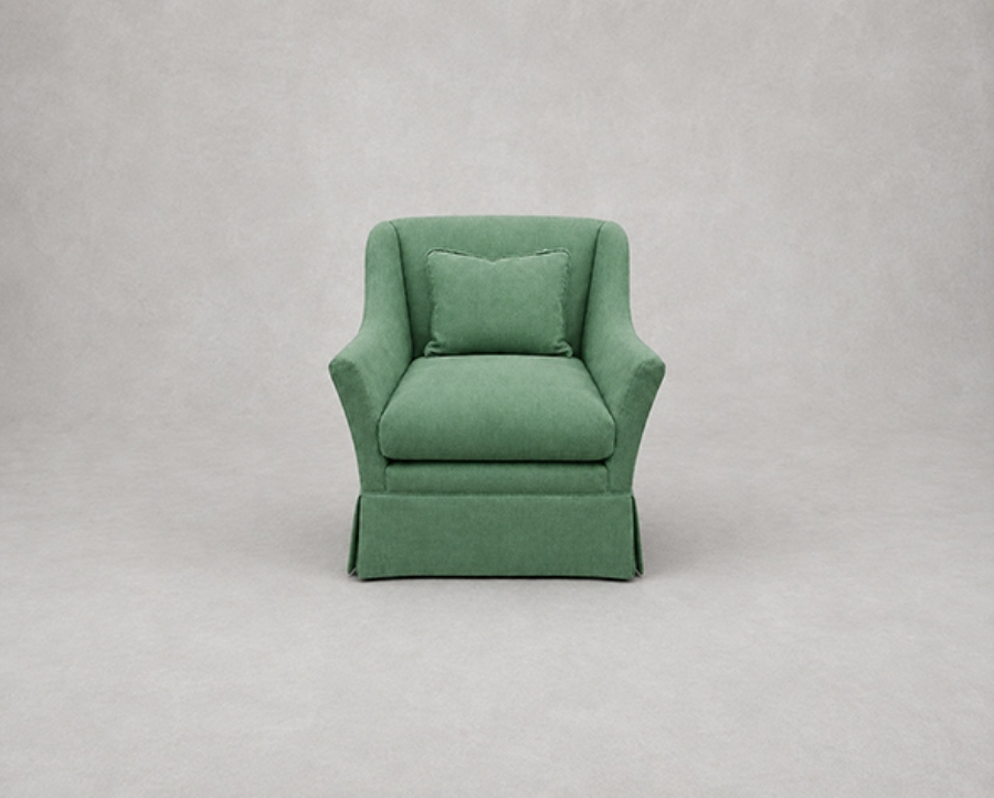 Outlet Manchester: Cromer Chair with Valance in Signature Plain Forest