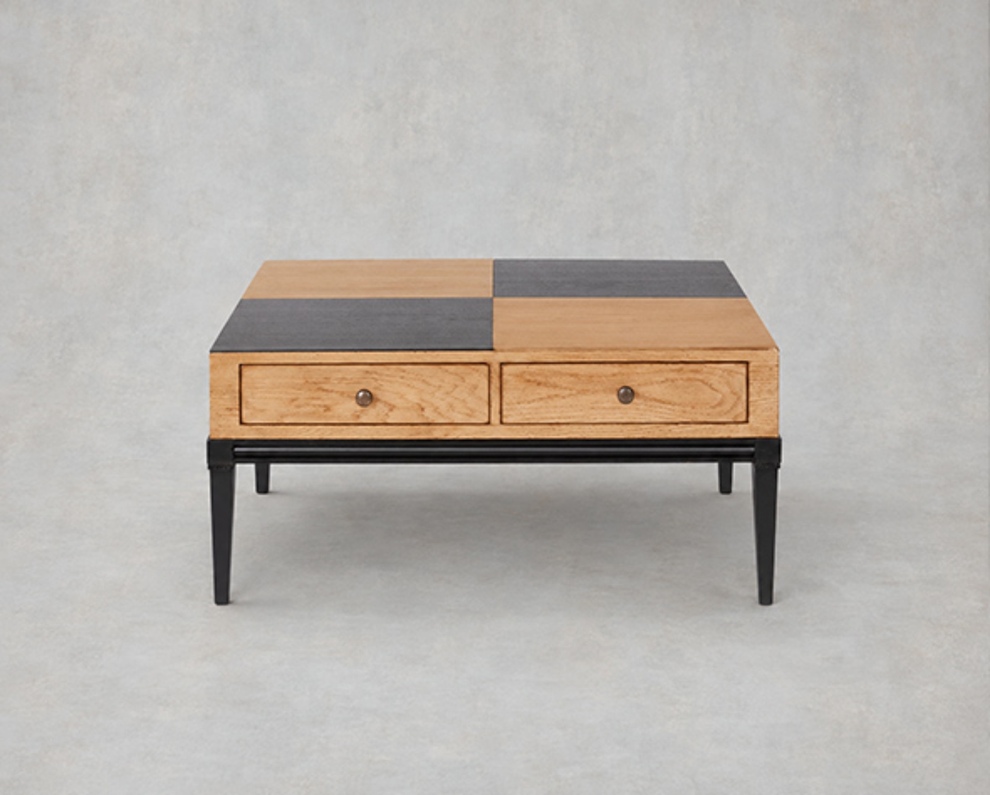 Outlet Manchester: Gisburn square chequerboard coffee table in Oak