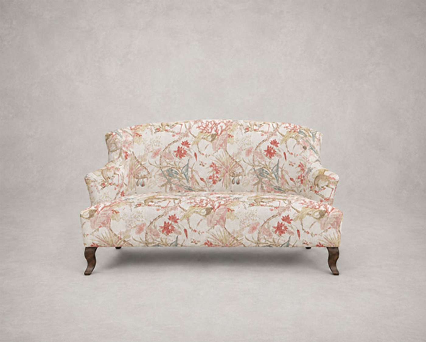 Outlet Henley-on-Thames: Grassington 2 seater sofa in Floral Linen Lily Pad Vermillion
