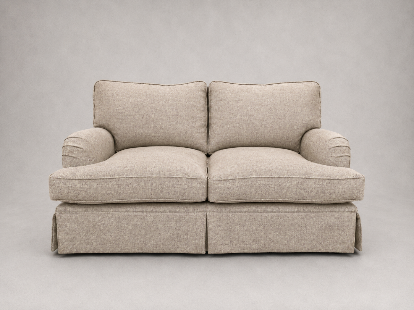 Outlet Manchester: Alwinton 2 seater loose cover sofa in Whernside Herringbone Delphinium