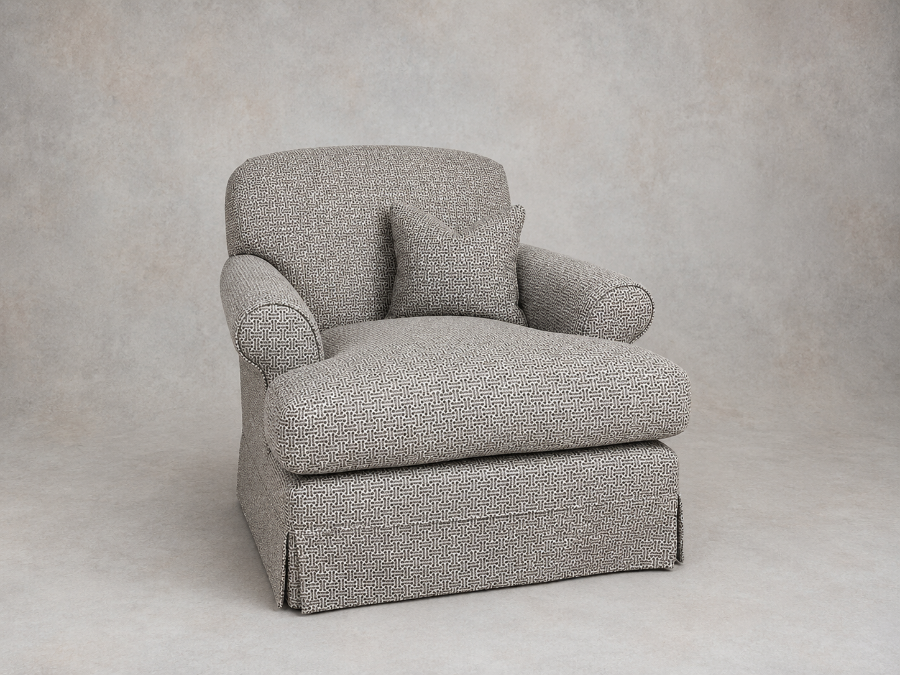 Outlet Manchester: Hampton Loose Cover Chair in Gertrude Jekyll Lattice Navy