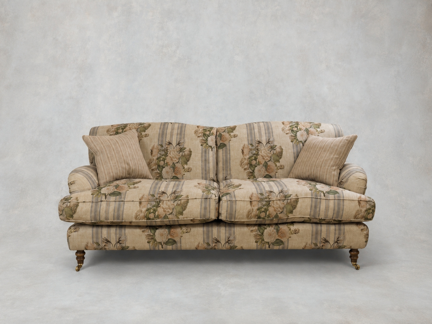 Outlet Manchester: Kentwell 3 seater sofa in RHS Etta's Bouquet Alba Stucco