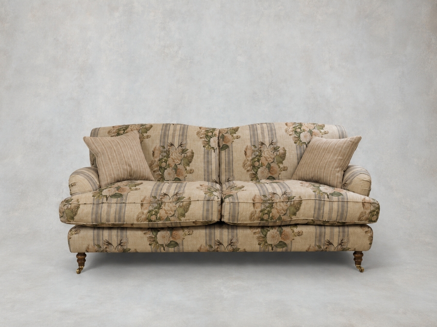 Outlet Manchester: Kentwell 3 seater sofa in RHS Etta's Bouquet Alba Stucco