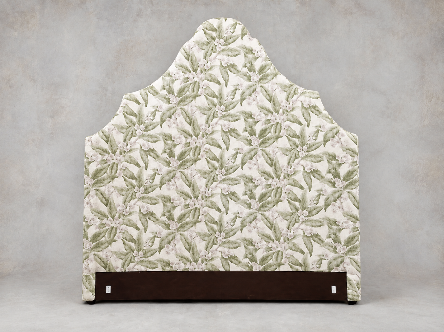 Outlet West Sussex: Gothic king headboad in Linwood Arcadia Loseley Apple Green