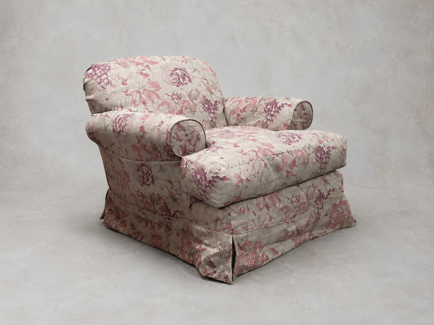Outlet West Sussex: Hampton Chair in Floral Linen Faith Antique Sangria