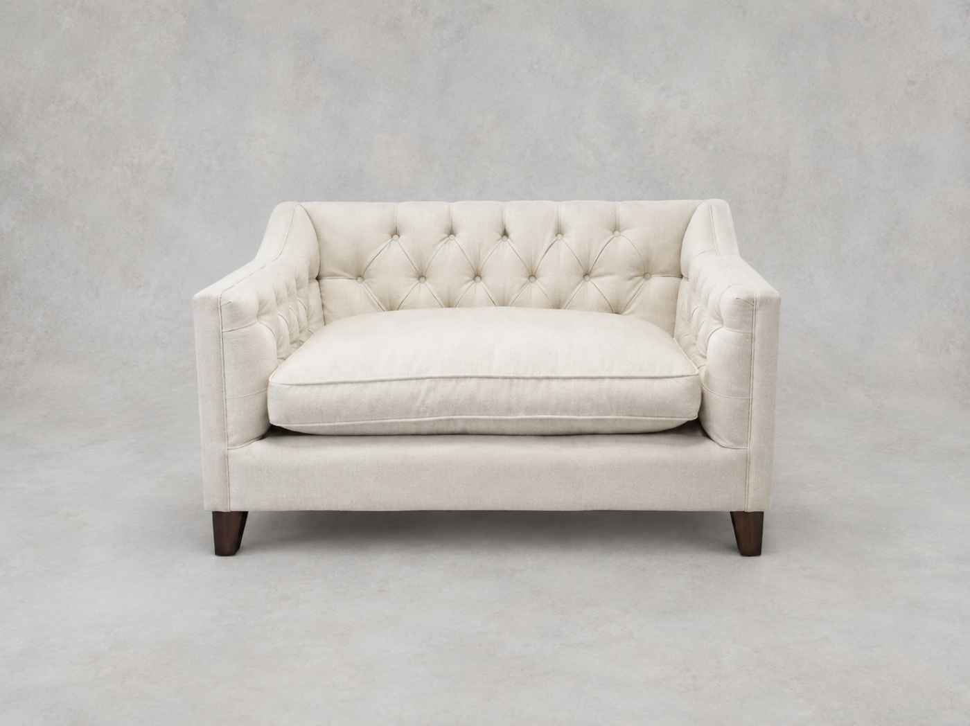 Outlet WestSussex: Haresfield snuggler dipped arm in Wemyss Flora Velvet Dove