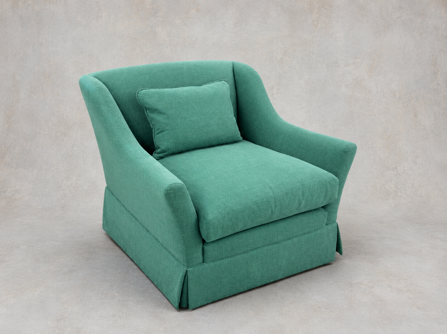 Outlet West Sussex: Cromer Chair with Valance in Signature Plain Forest
