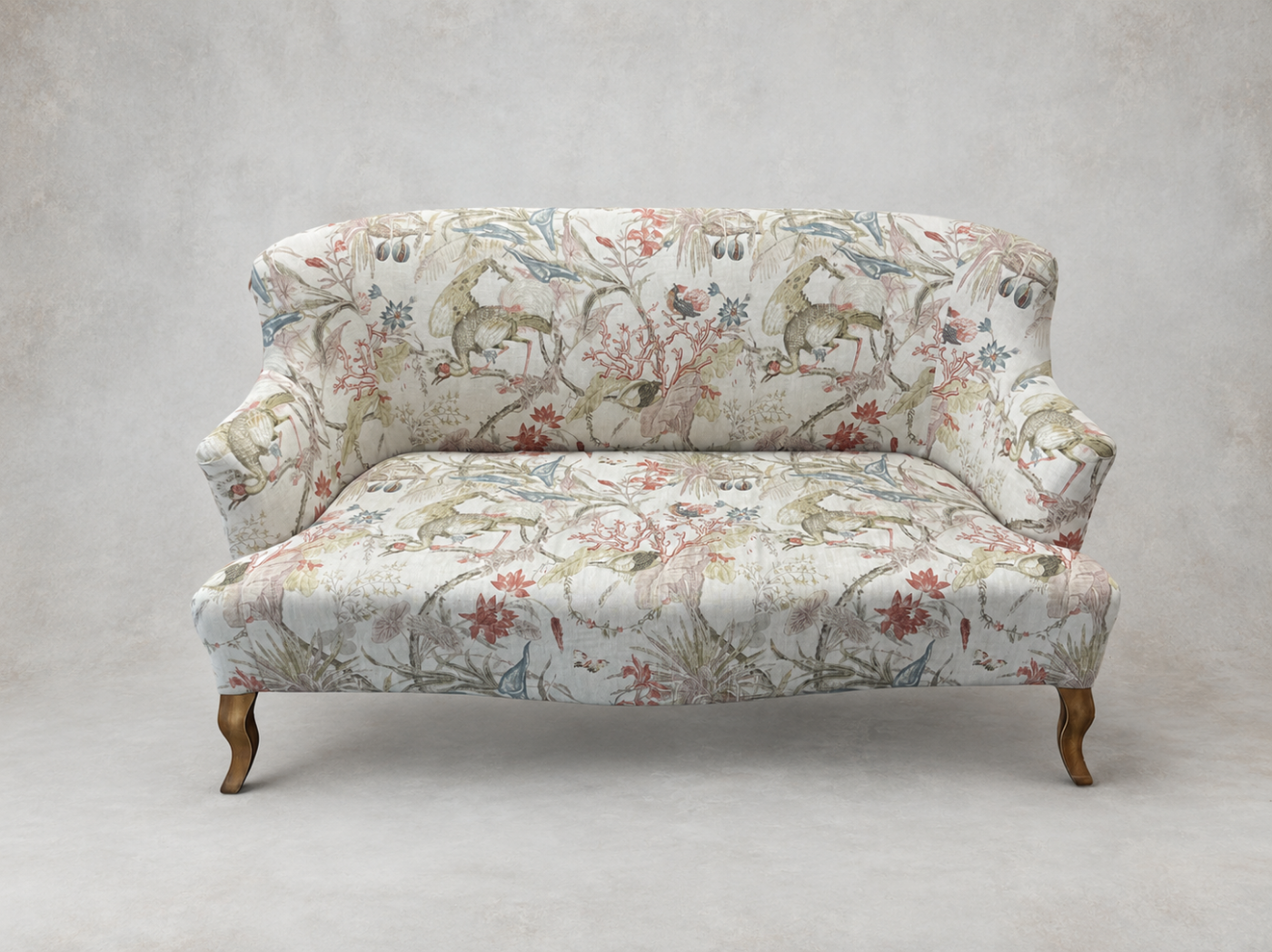 Outlet Leamington Spa: Grassington 2.5 seater sofa in Floral Linen Lily Pad Vermillion