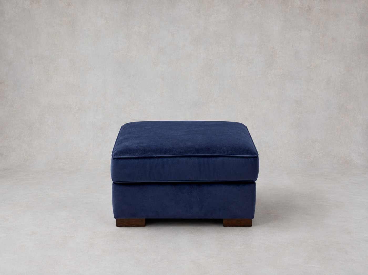 Outlet West Sussex: Wadenhoe storage footstool in Linwood Omega Velvet Atlantis