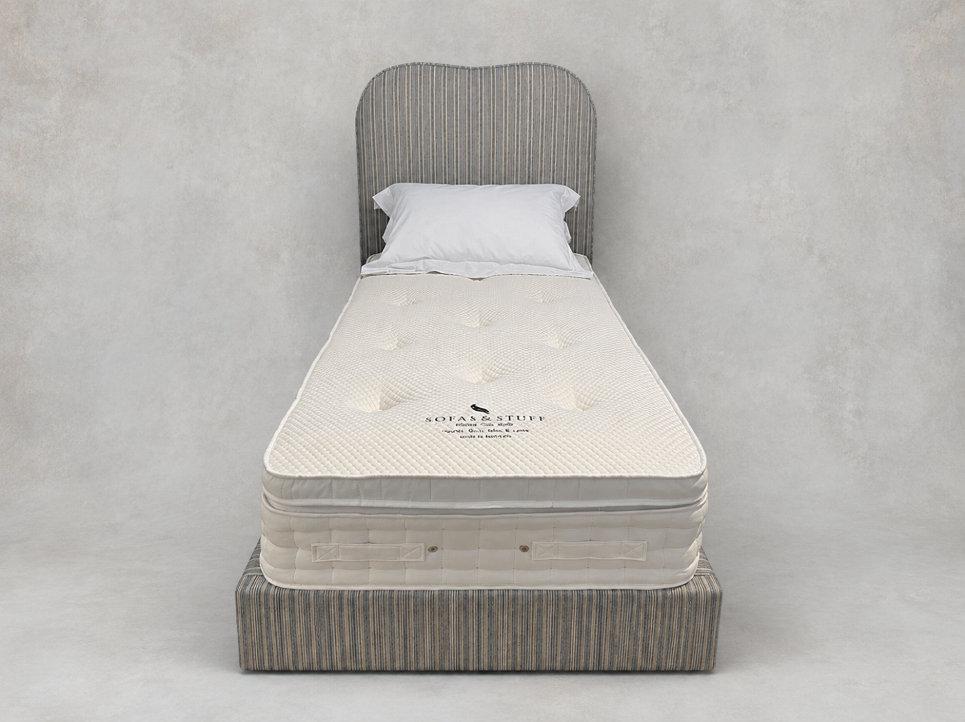 Picture of Highgate single bed in Etta’s Stripe Powder Blue