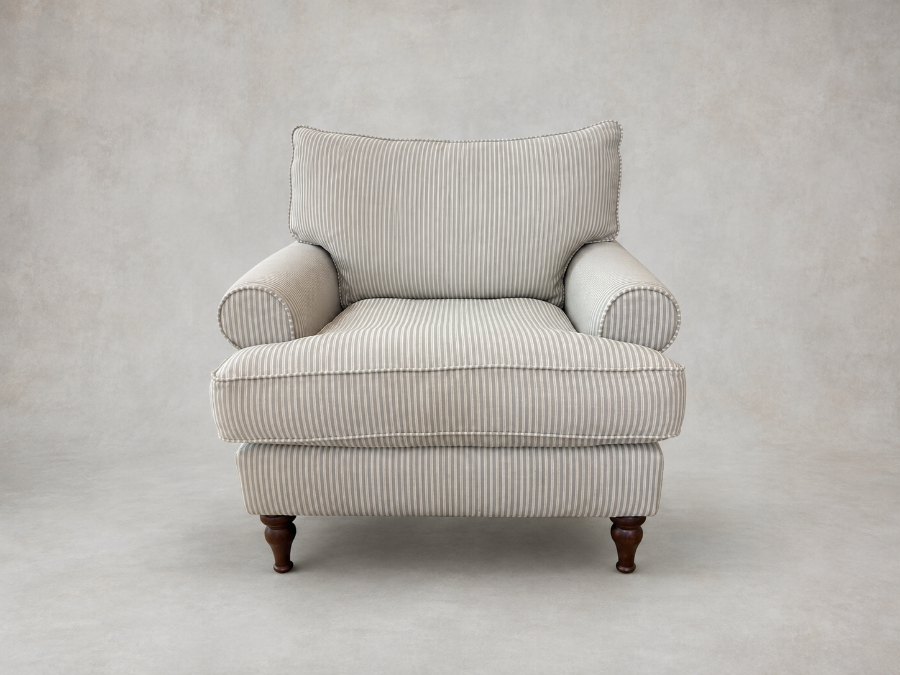 Outlet Nottingham: Cooksbridge Accent Chair in Cloth 21 Simple Stripe Lagoon