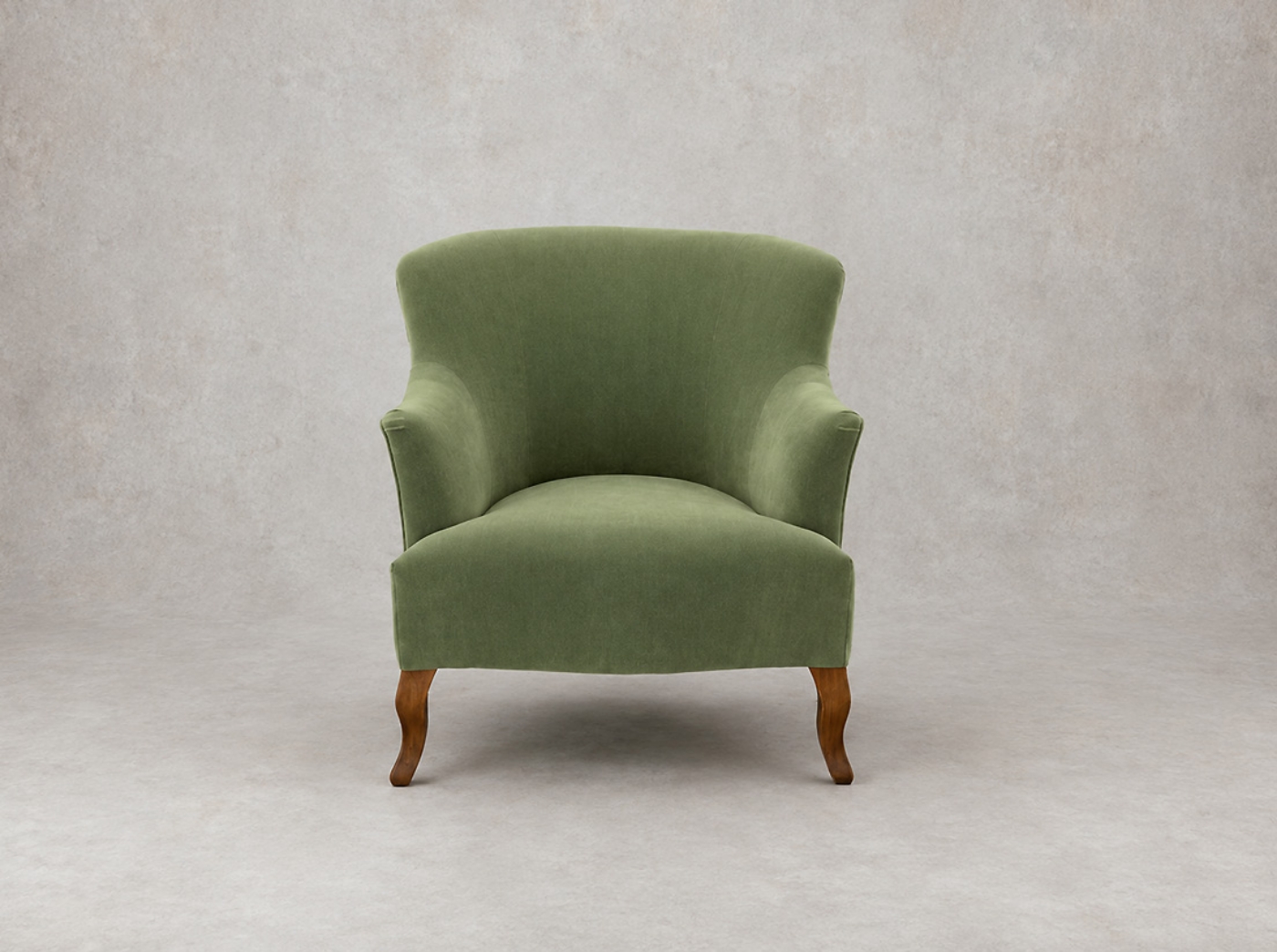 Outlet Manchester: Grassington chair in Linwood Omega Velvet Sea Green & Linwood Miyagi Velvet Pink Green
