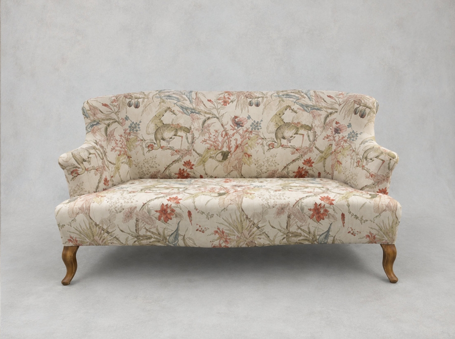 Outlet West Sussex: Grassington 3 seater sofa in Floral Linen Lily Pad Vermillion