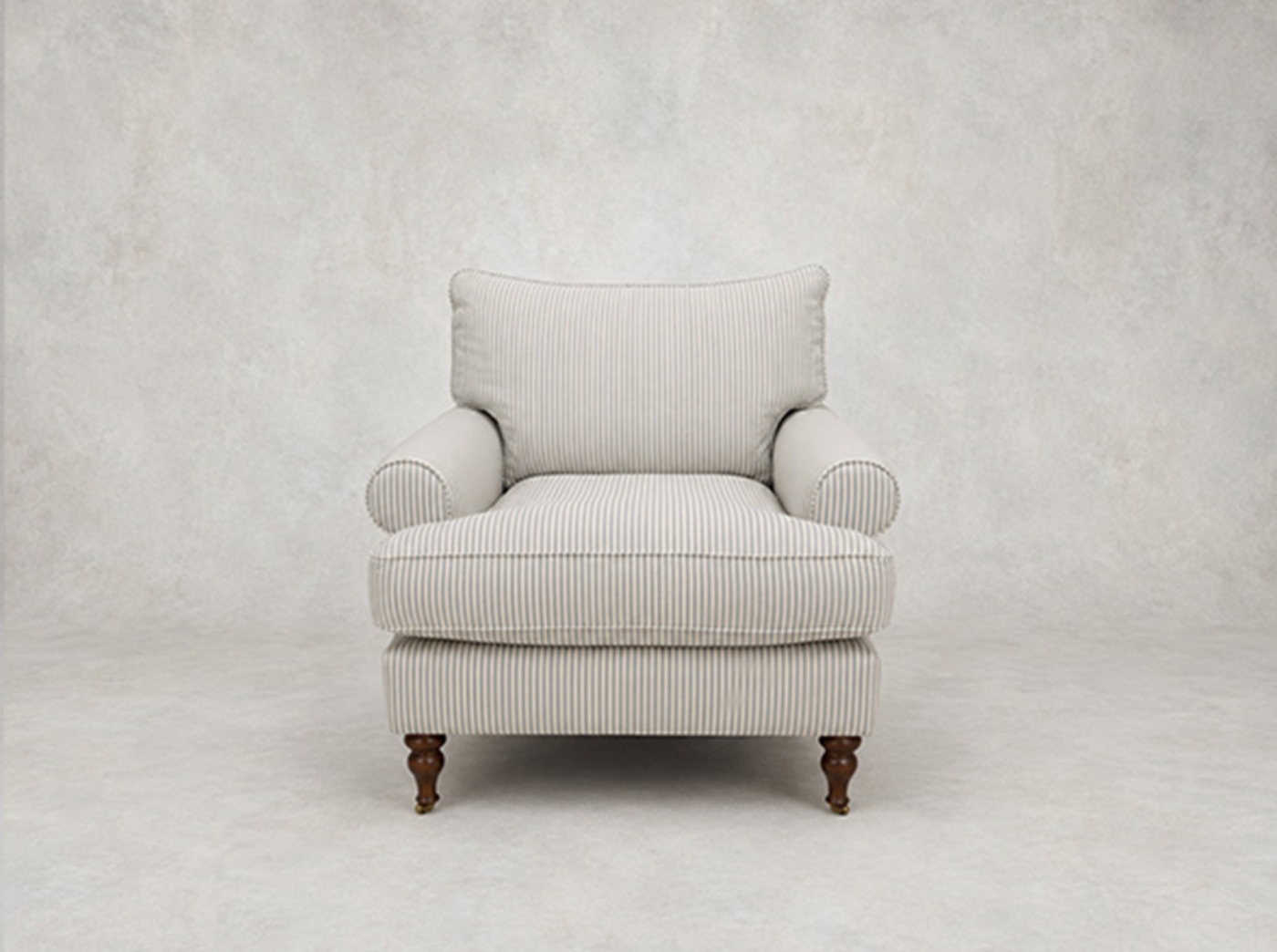 Outlet West Sussex: Cooksbridge Accent Chair in Cloth 21 Simple Stripe Lagoon
