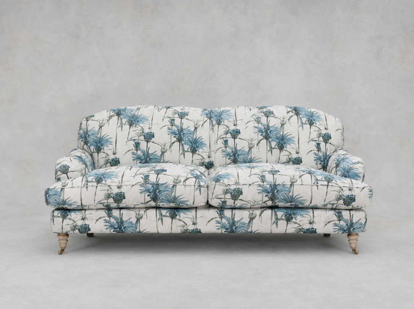 Outlet West Sussex: Kentwell 3 seater sofa 2 Hump in Henry Moon Lions Tail Teal with scatters