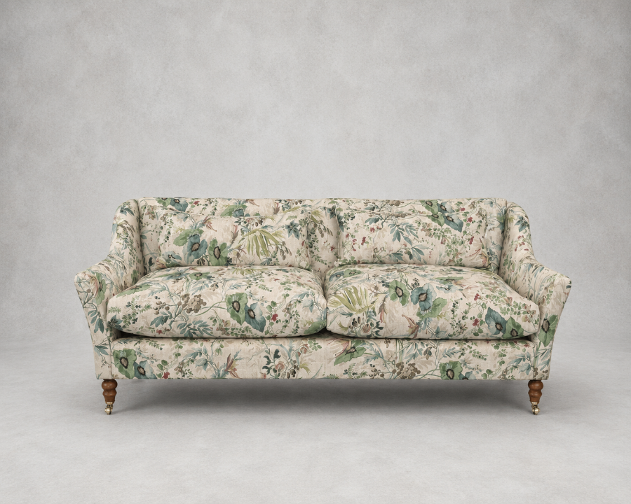 Outlet Manchester: Cromer 3 Seater Sofa in Exclusives Floral Linen Jungle Jaded