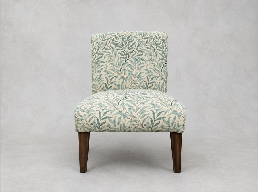 Outlet West Sussex: Harwood chair in Morris and Co Willow Boughs Cream Pale Green