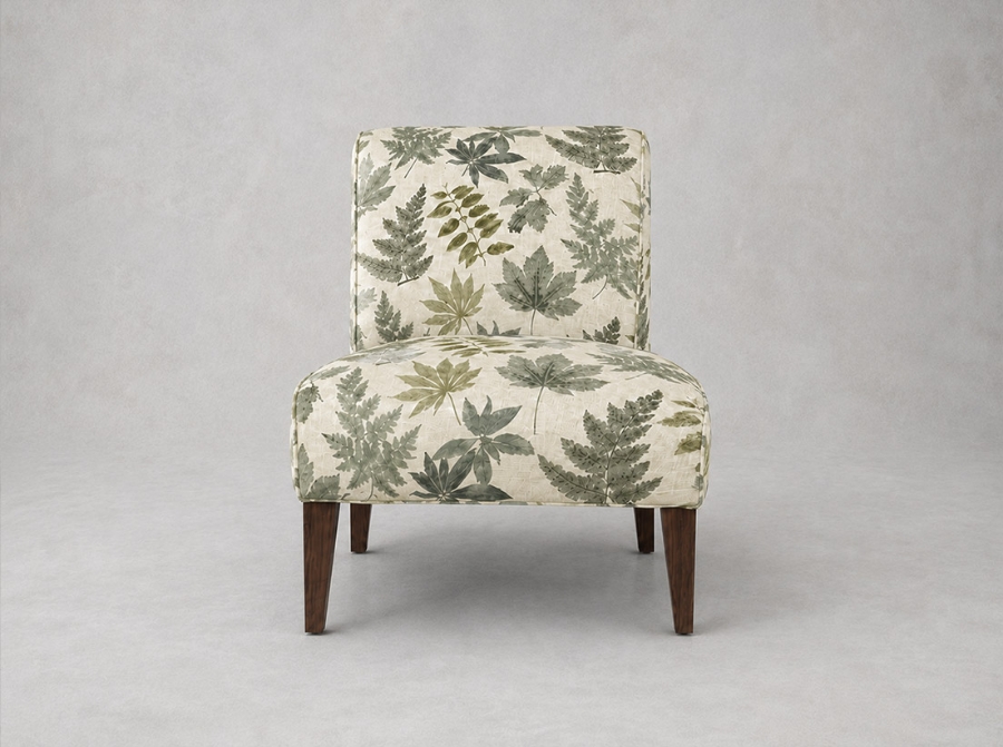 Outlet Edinburgh: Harwood chair in RHS Botanicals Foliage Spring Green