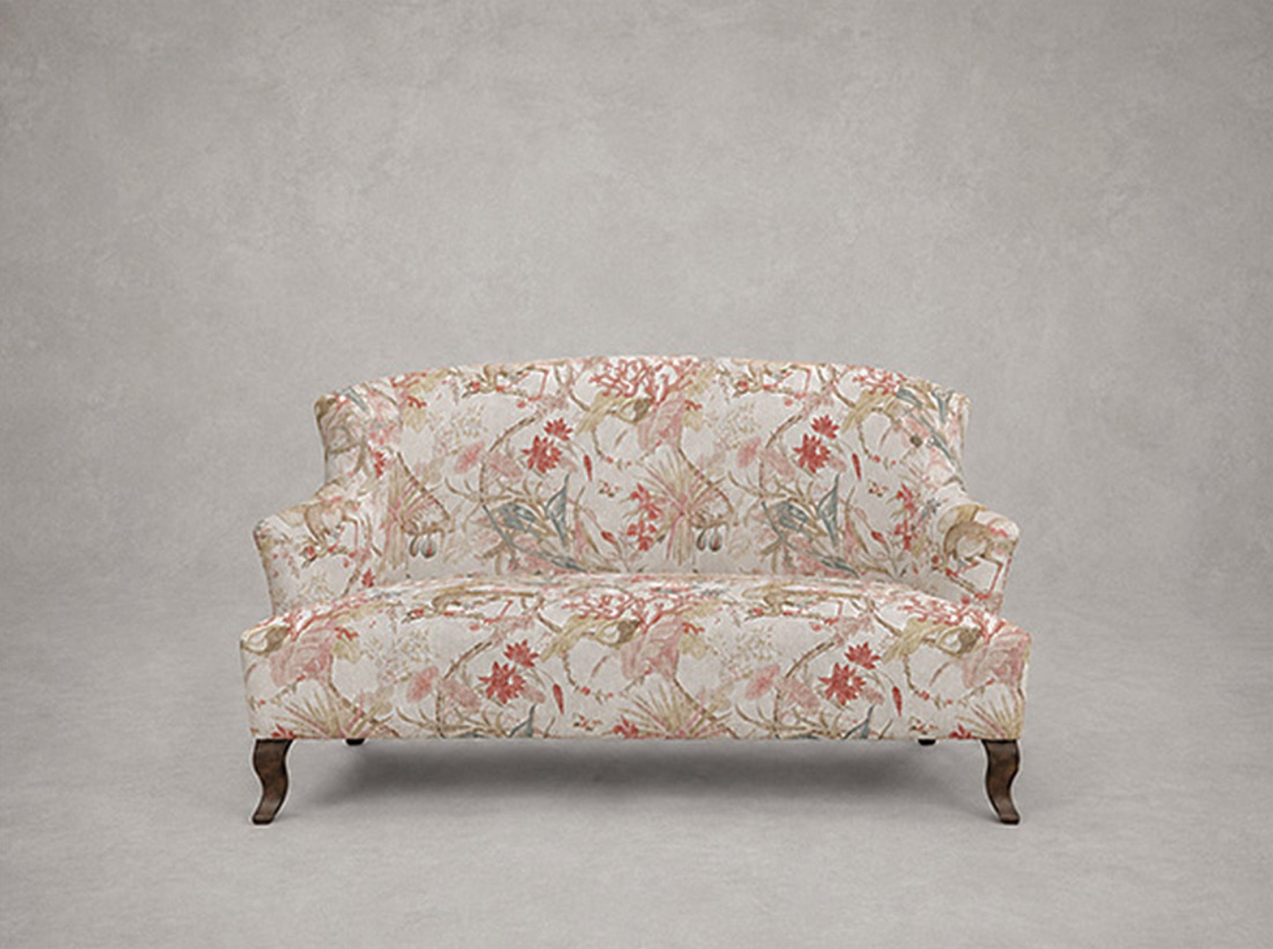 Outlet West Sussex: Grassington 2.5 seater sofa in Floral Linen Lily Pad Vermillion