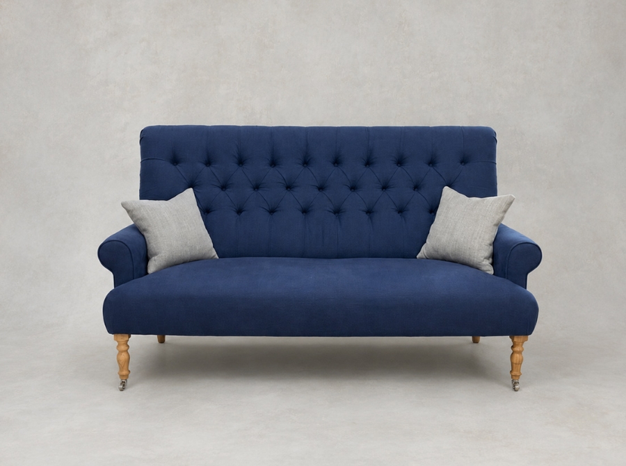 Outlet West Sussex: Chelsham 3 seater sofa in Romo Linara Indigo