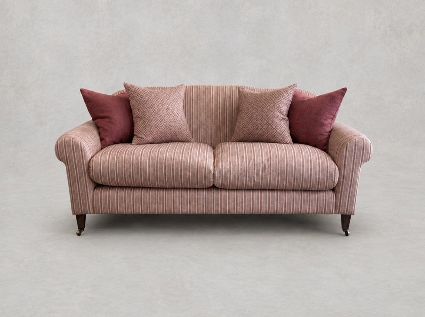 Outlet Knutsford: Walberswick 3 seater sofa in Etta's Stripe Cherry