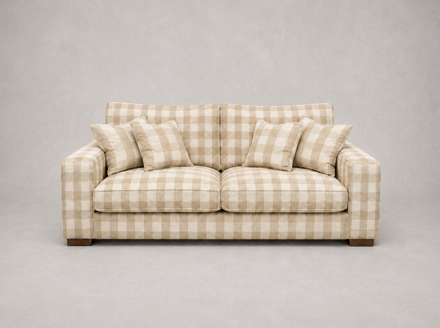 Outlet Manchester: Richmond 2.5 seater sofa in Sussex Gingham Small Ash