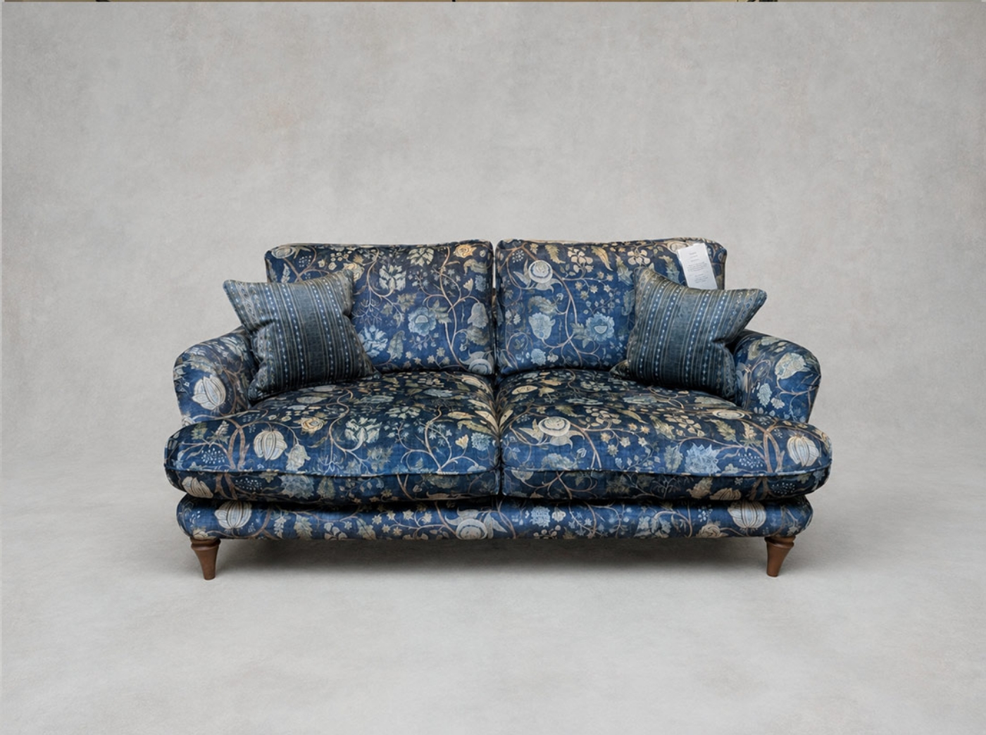 Outlet Henley-on-Thames: Outlet Hungerford: Pugin 3 Seater Sofa in V&A Threads of India Opulent Velvet Tree Of Life Ink