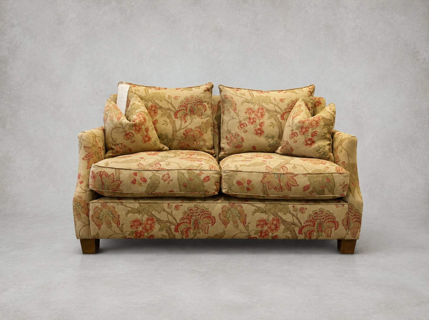 Outlet Cheltenham: Giggleswick 2 seater sofa in Floral Linen Indienne Trail Rosso