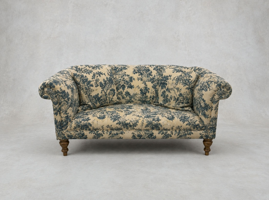 Outlet Walton-on-Thames: Masham 2 seater sofa - Floral Linen Sylvan Midnight