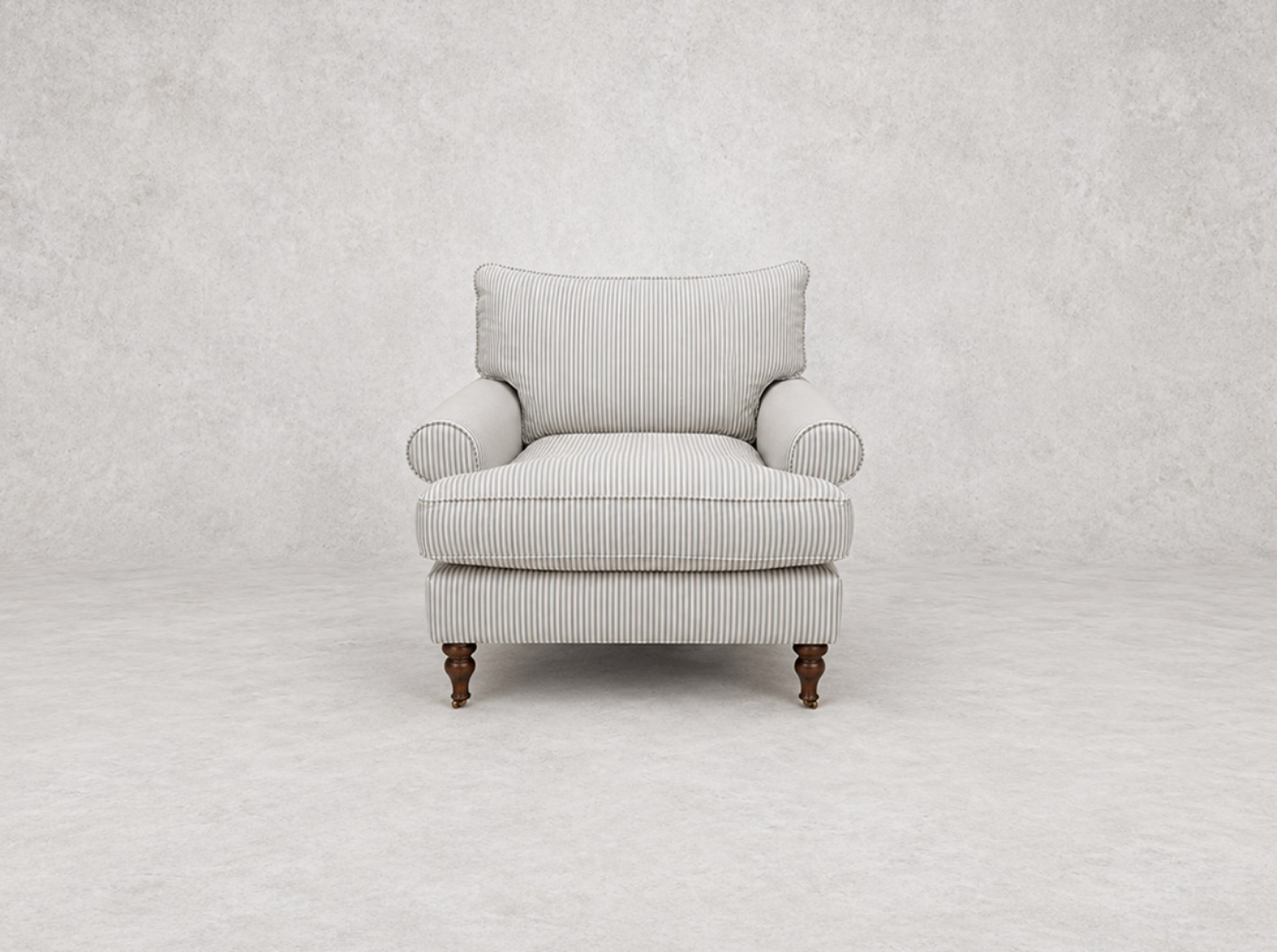 Outlet West Sussex: Cooksbridge Accent Chair in Cloth 21 Simple Stripe Lagoon