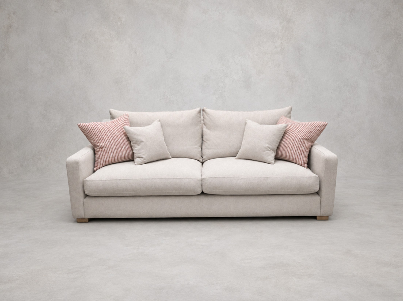 Outlet Chelsea: Brook Green 3 Seater Sofa in Cristina Marrone Porto Cervo Biscuit