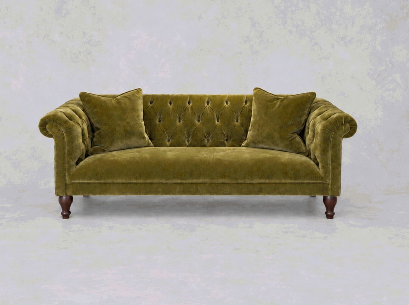 Outlet Harrogate: Arncliffe 3 Seater Sofa in Vintage Velvet Olive