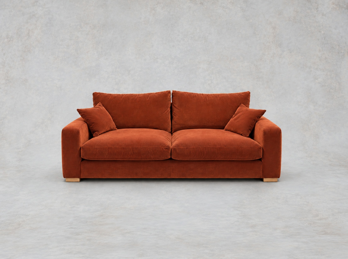 Outlet West Sussex: Stockbridge 3 Seater Sofa in Linwood Omega Velvet Fallow