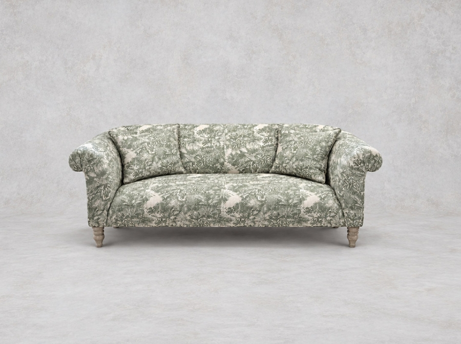 Outlet West Sussex; Exbury-3-seater-sofa-in-RHS-Botanicals-Ferns-Toile-Spring-Green