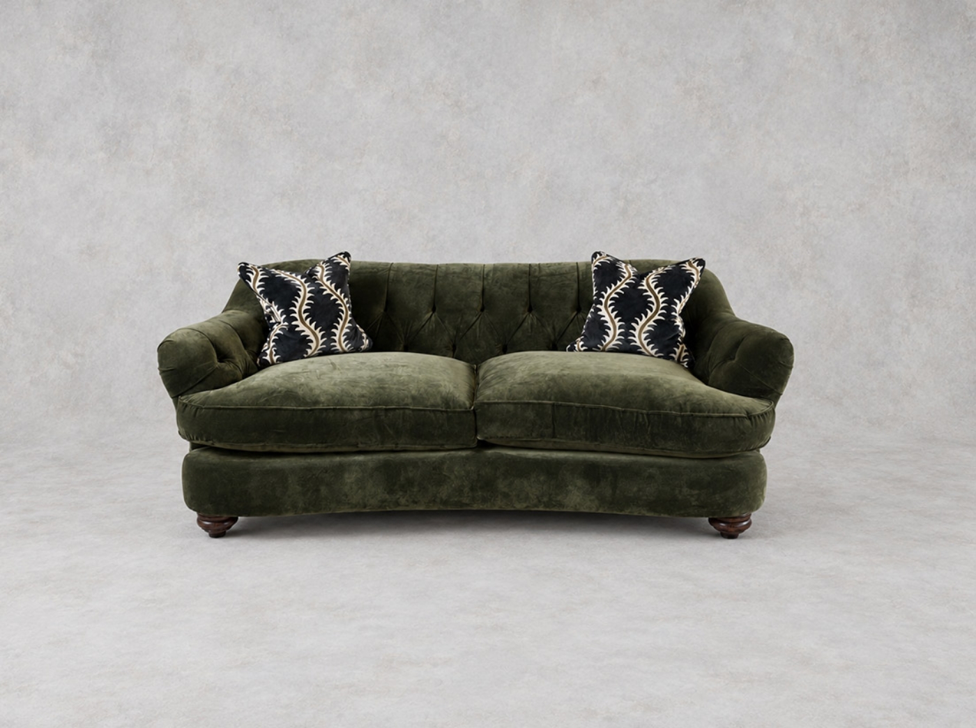 Outlet Edinburgh: Fairmont 3 Seater sofa in Linwood Omega Velvet Myrtle