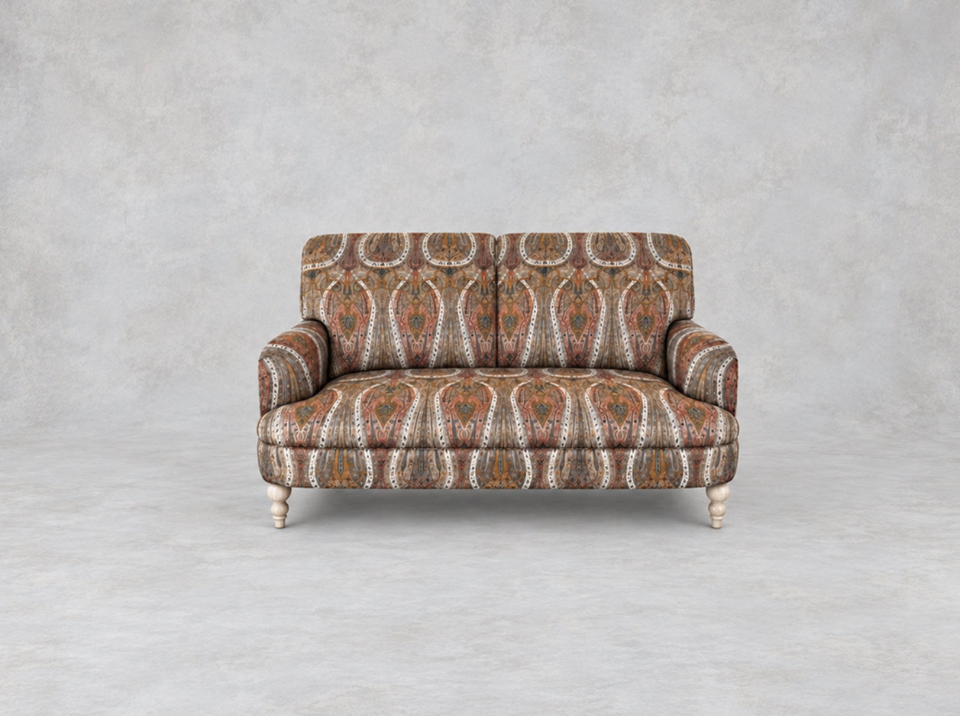 Outlet Edinburgh: Holmfirth 2 seater sofa in V&A TOI Paisley Splendour Sandstone