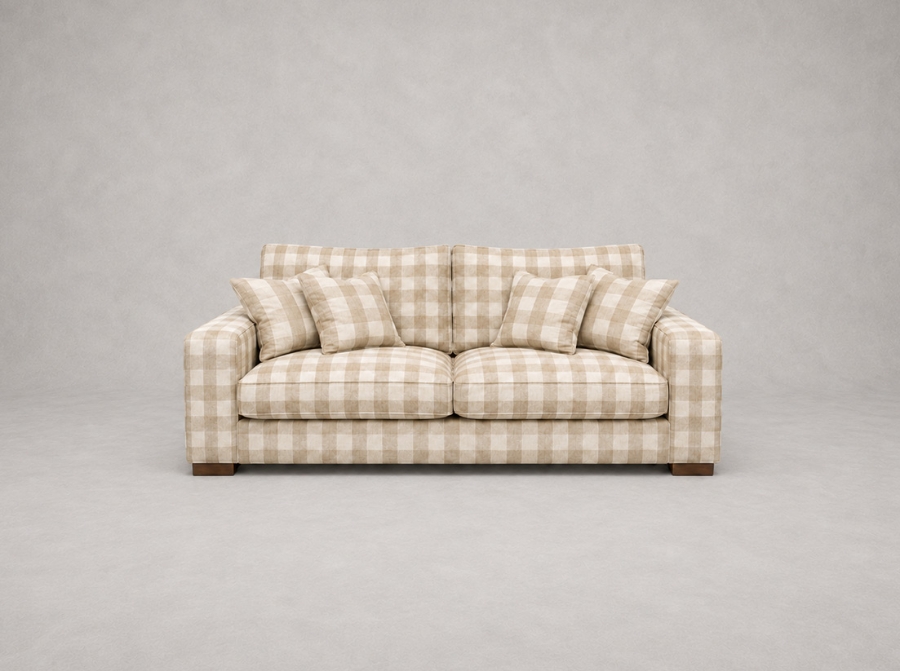 Outlet Manchester: Richmond 2.5 seater sofa in Sussex Gingham Small Ash